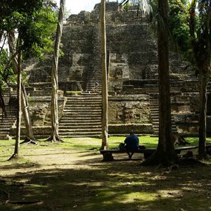 A visit to the High Temple in Lamanai, Belize. (Photo credit: Jesse Bain)