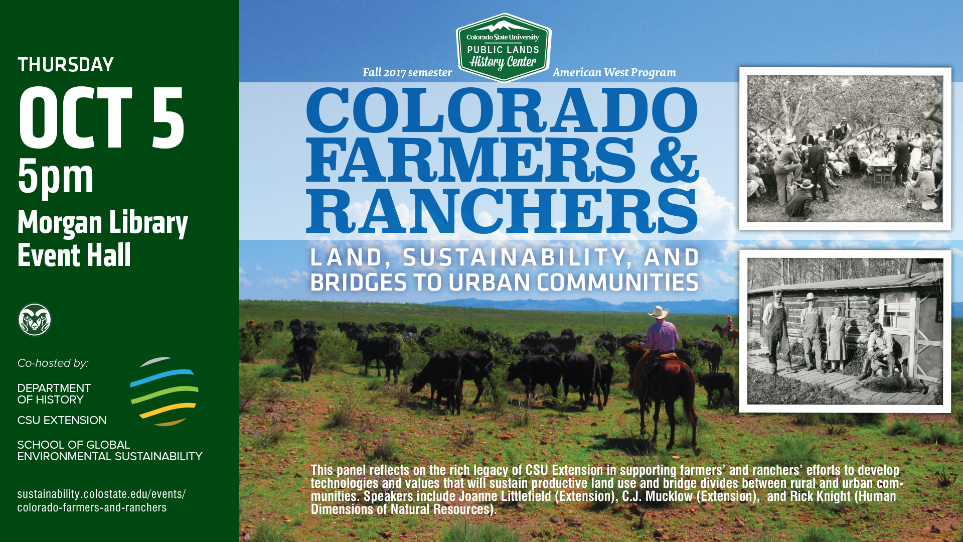 Colorado Farmers and Ranchers: Land, Sustainability, and Bridges to Urban Communities