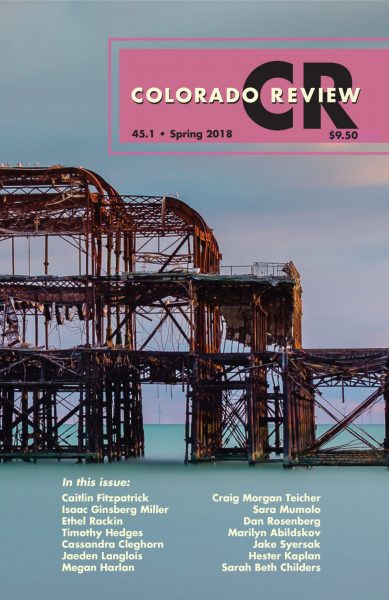 Colorado Review Spring 2018 cover