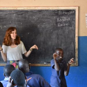 Rachel Melton teaching students in Africa