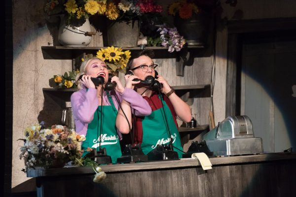 Students performing in the CSU performance of "Little Shop of Horrors"