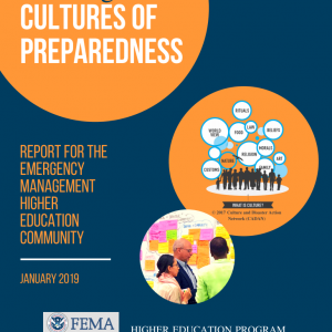 Report for the Emergency Management High Education Community, authored by CSU Anthropology Professor Kate Browne