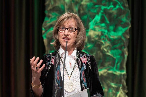 Katherine Browne speaking at Celebrate! Colorado State University event