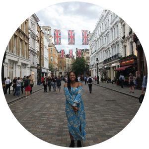 Rachel Surratt exploring the streets London, England
