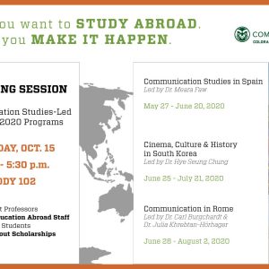 event poster for education abroad fair on oct. 15