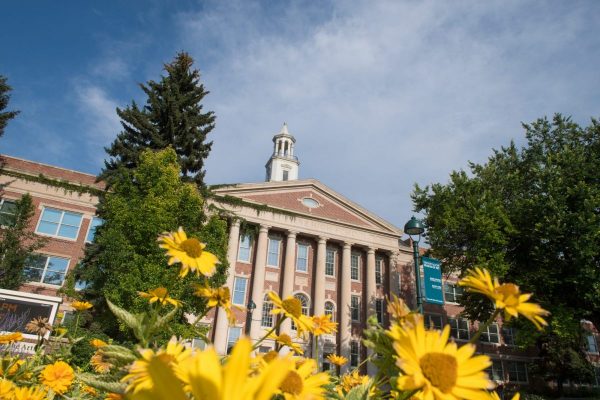 Flowers in front of UCA
