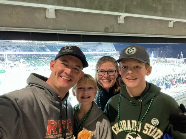 The Shoup Family at a CSU football game