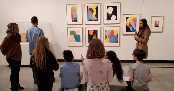 Students participating in the BRAINY program at the Gregory Allicar Museum of Art
