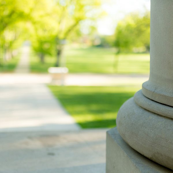Admin Building Pillar Overlooking The Oval