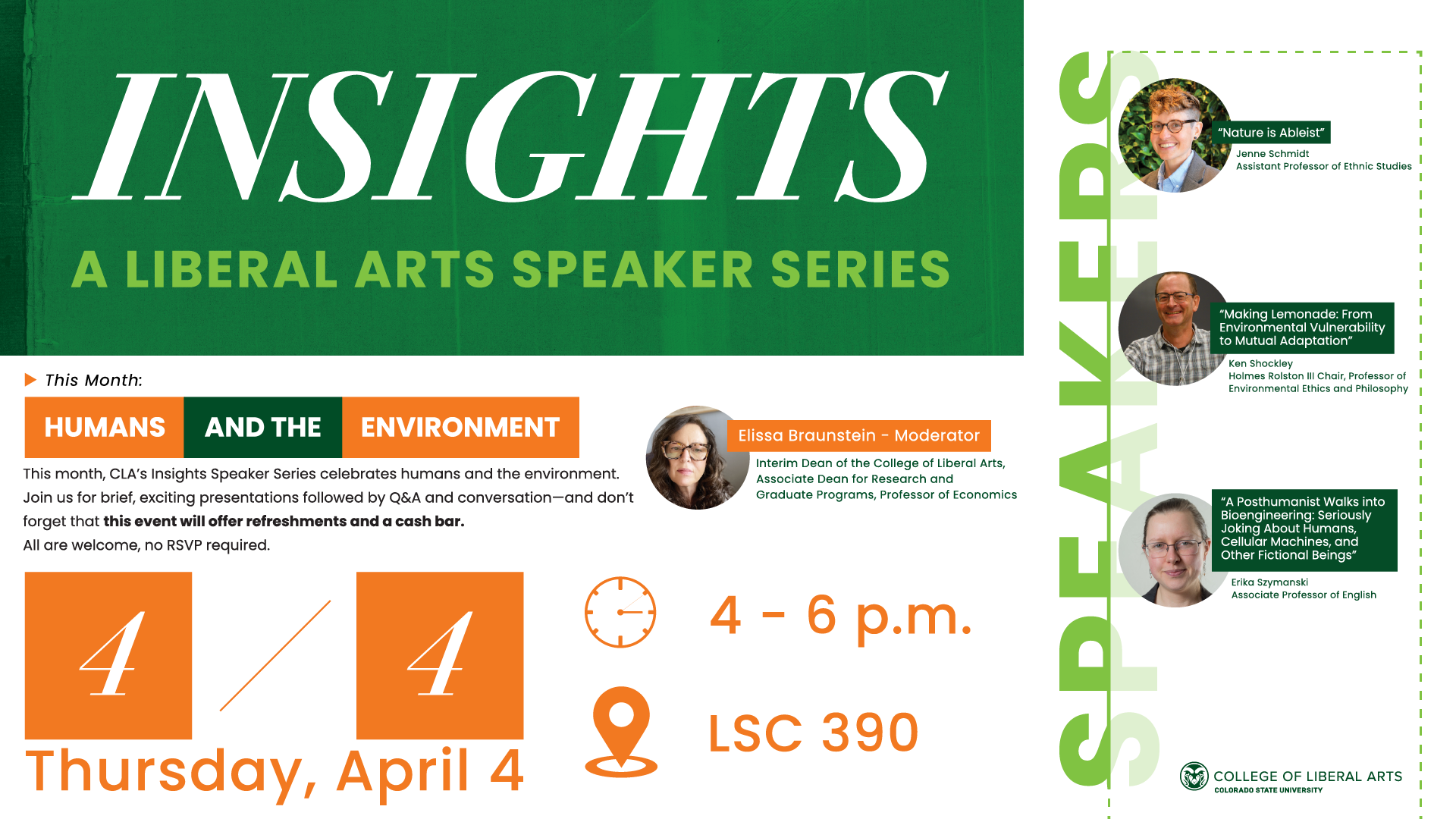 Insights Speaker Series: Humans and the environment