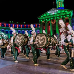 Marching band members