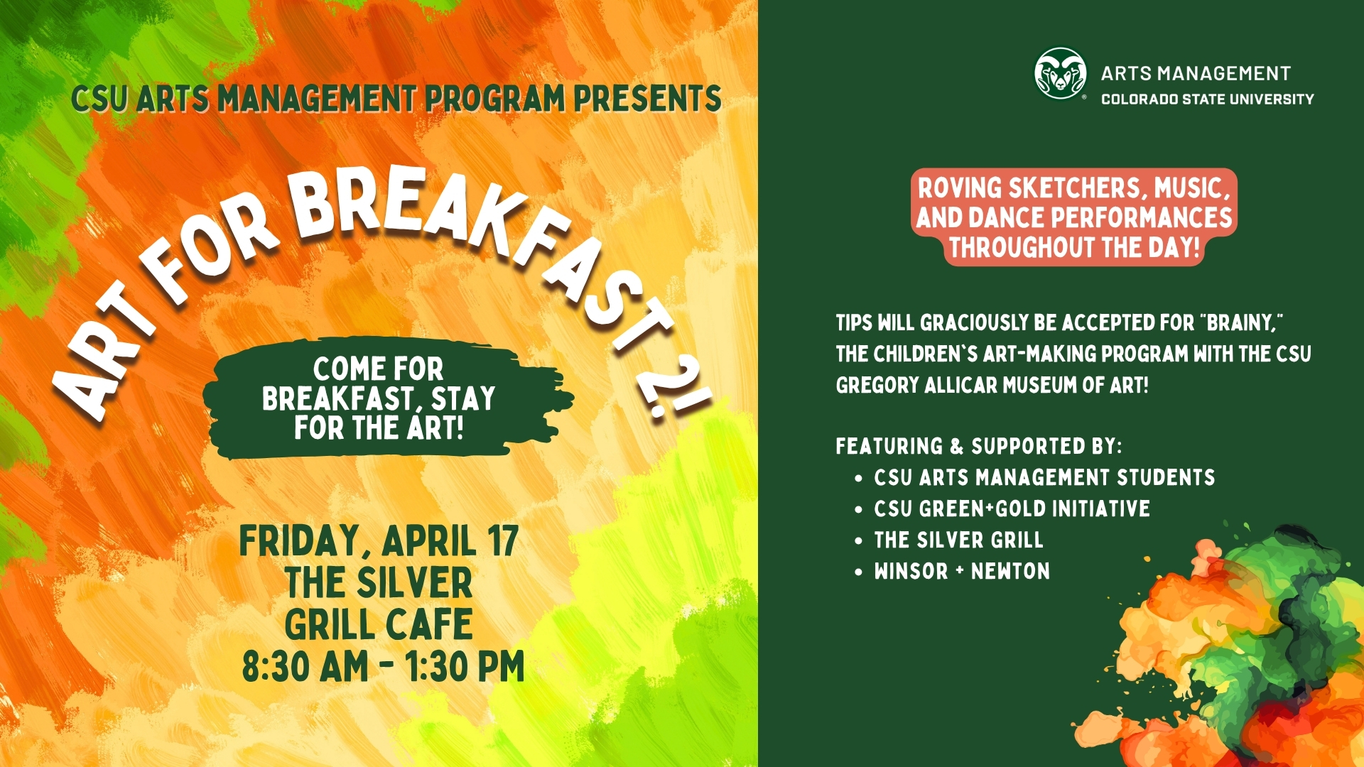 Art for Breakfast at the Silver Grill Cafe