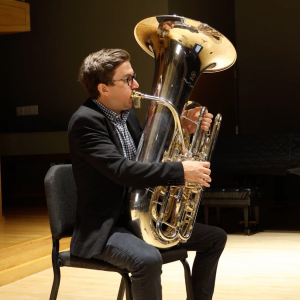 Brian Segrue playing tuba