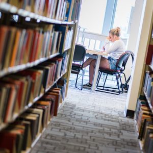Stacks of books at the Morgan Library