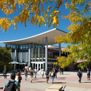 Students walking on Plaza