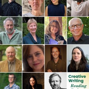 Collage of featured writers from the 2026-2027 Creative Writing Reading Series