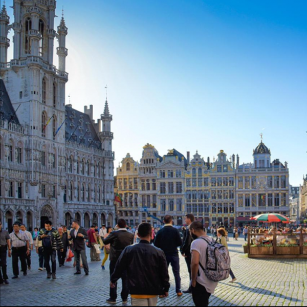 Plaza in Brussels, Belgium 