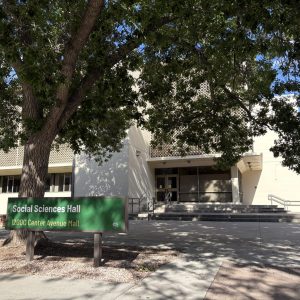 The main entrance to the Social Sciences Hall