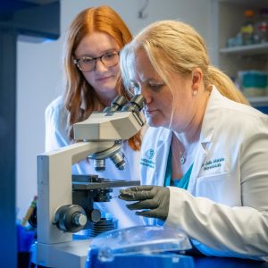Julie Moreno and another researcher