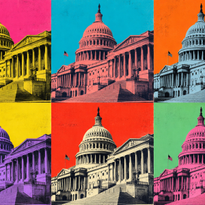 Pop Art Capitol Six Panel Grid
