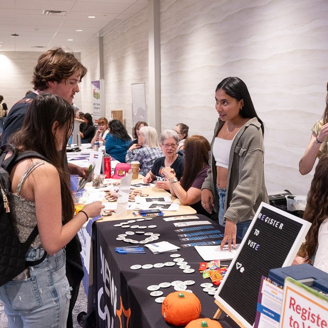 Colorado state University hosts the Democracy Expo as part of the Thematic Year of Democracy, April 12, 2024