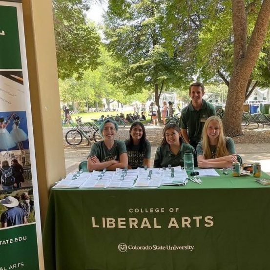 CLA Ambassadors tabling at an Admissions event in July 2021