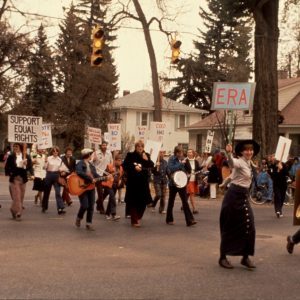 People marching for Equal Rights in the 1970s