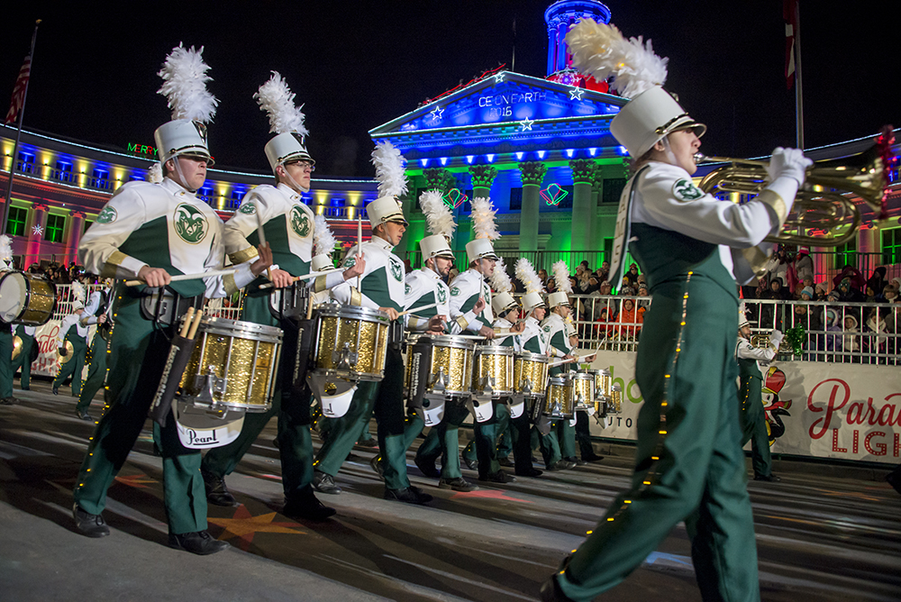 CSU Marching Band 2021 9News Parade of Lights in Denver