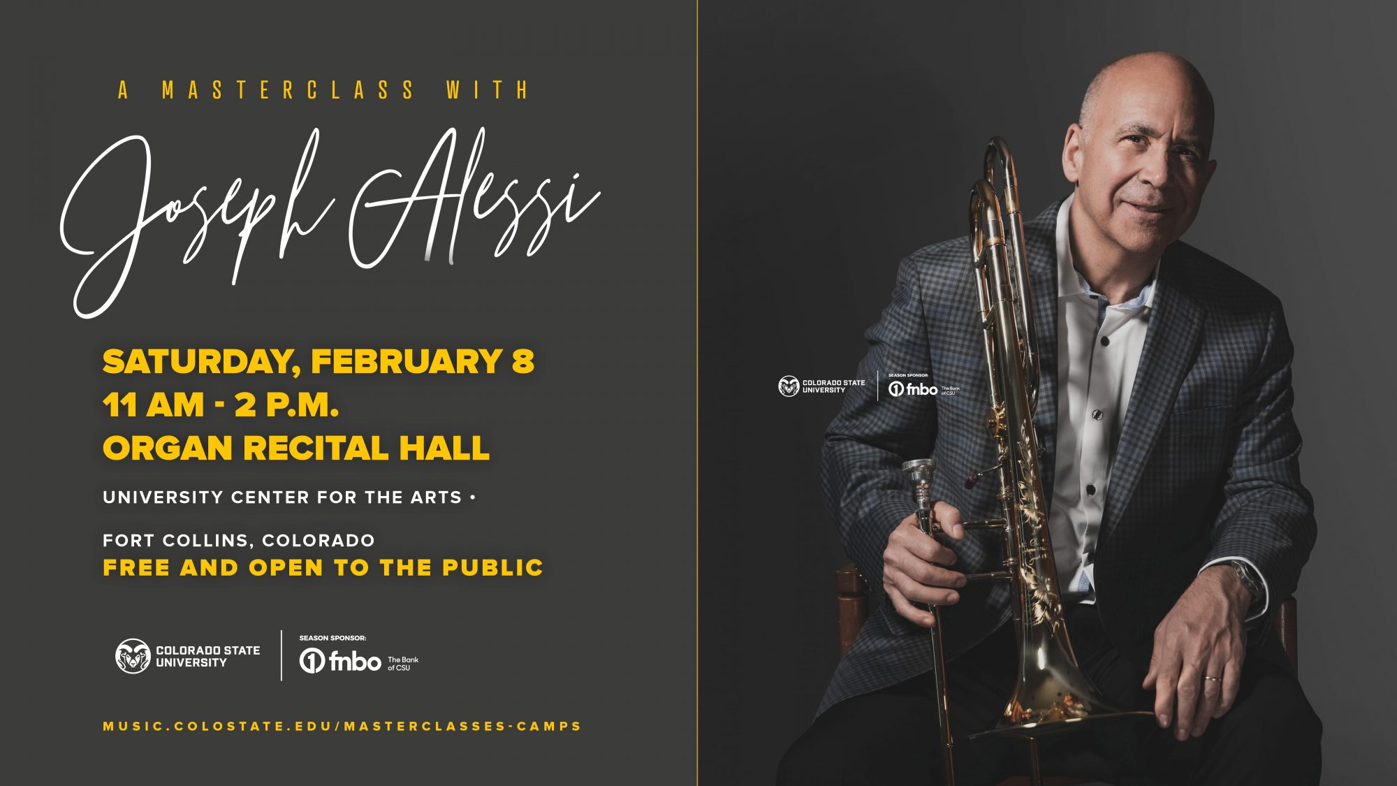 Masterclass with Joseph Alessi, Trombone / FREE