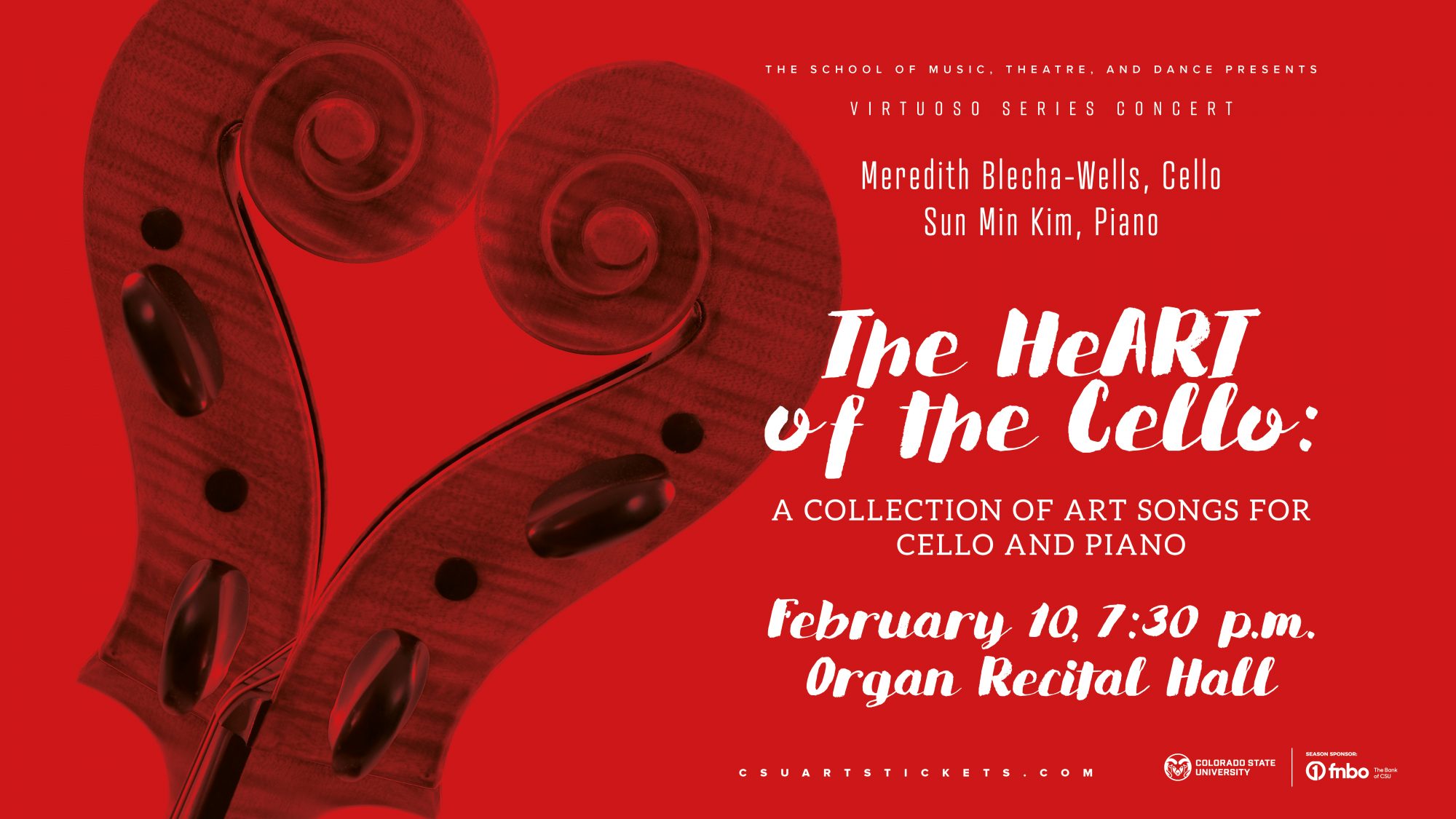 <em>Virtuoso Series Concert</em>: Meredith Blecha-Wells, Cello, and Sun Min Kim, Piano