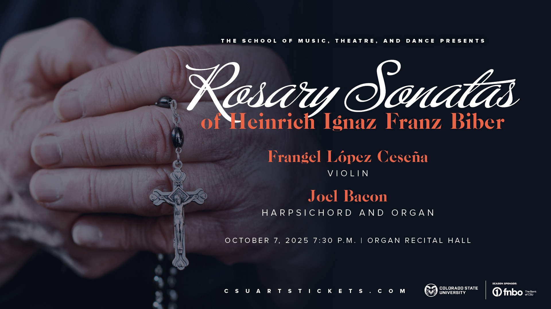 <em>Guest Artist Concert</em>: Frangel López Ceseña, Violin-<em>Rosary Sonatas of Heinrich Ignaz Franz Biber</em>