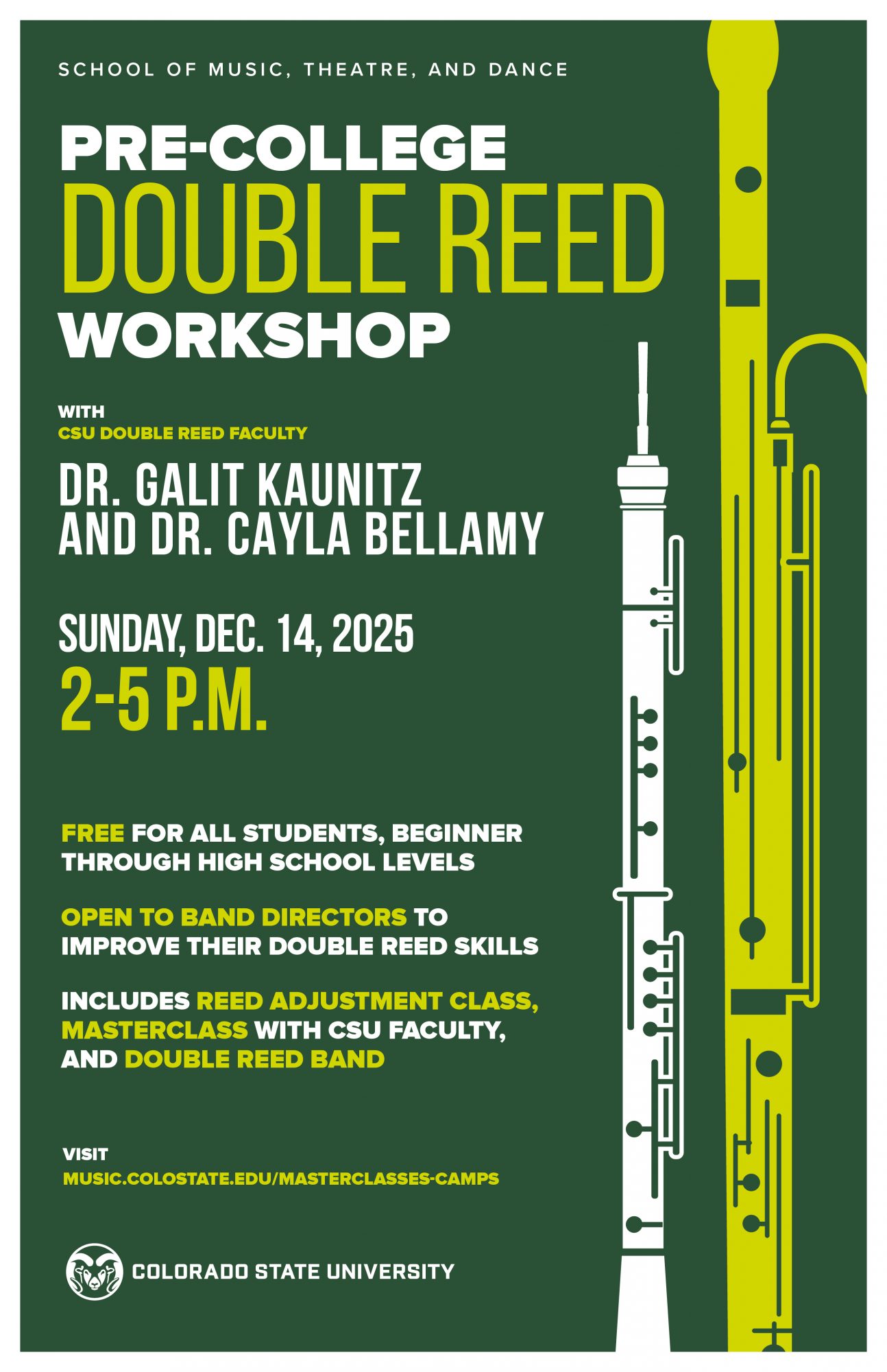2025 Pre-College Double Reed Workshop