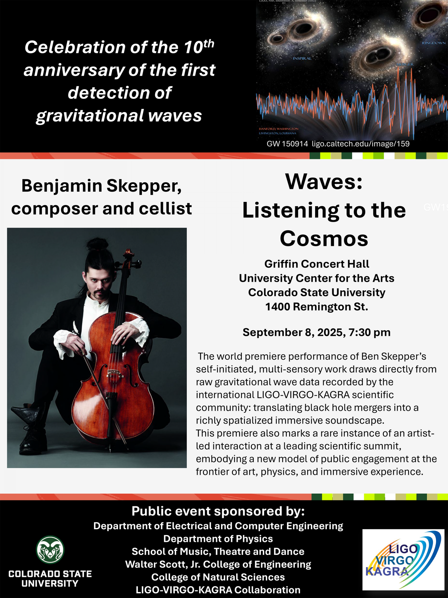 WAVES: Listening to the Cosmos, with Ben Skepper, cello / FREE
