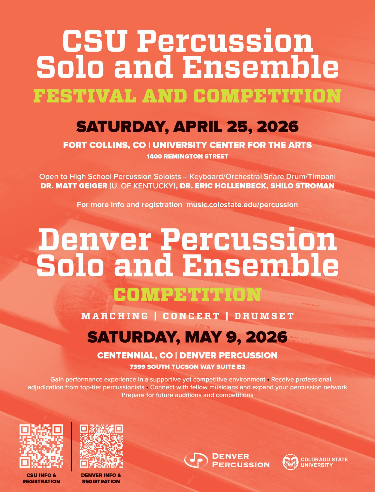 2026 CSU Percussion Solo and Ensemble Competition and Festival