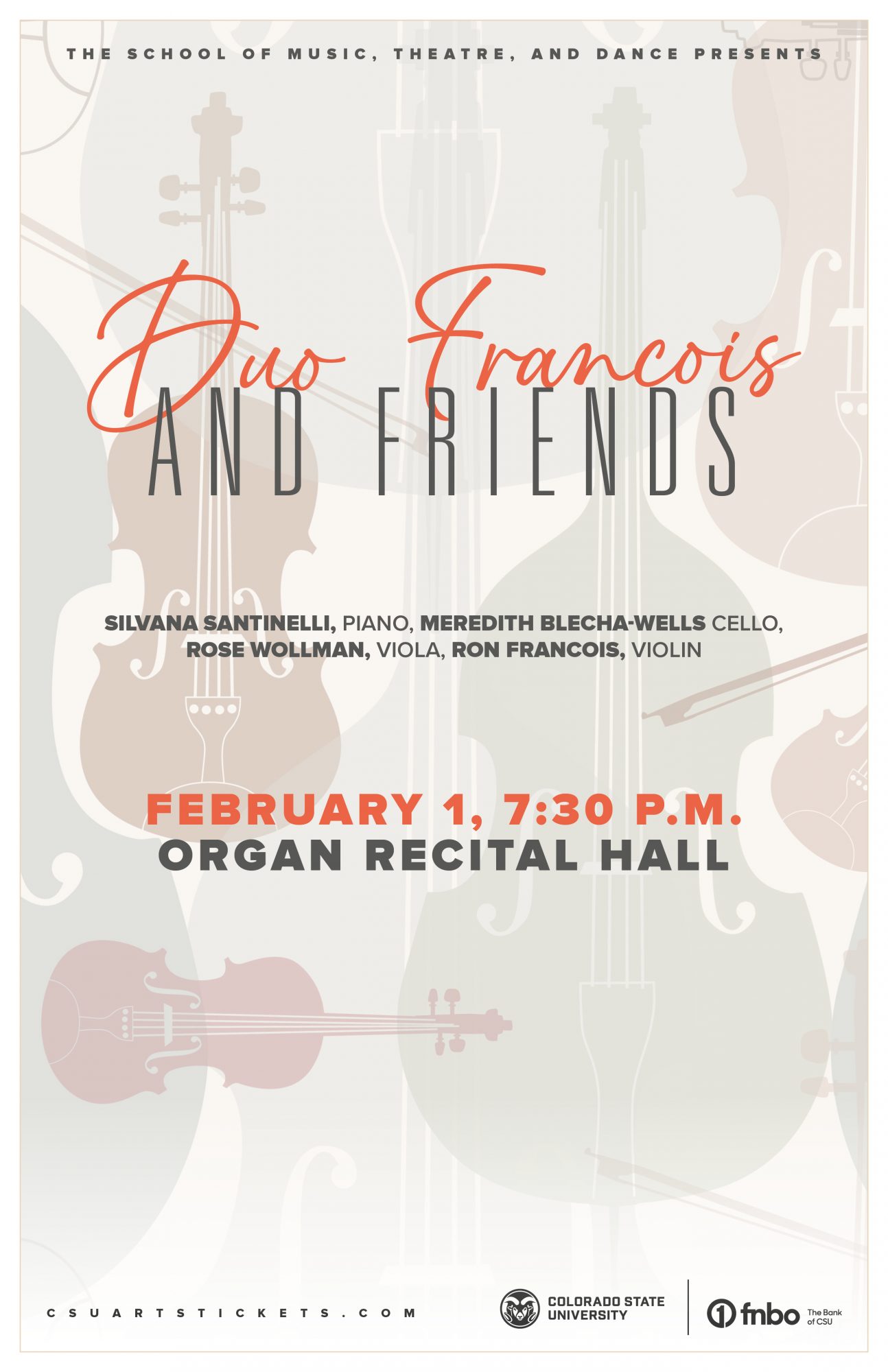 <em>Virtuoso Series Concert</em>: String Faculty Recital-Duo Francois and Friends