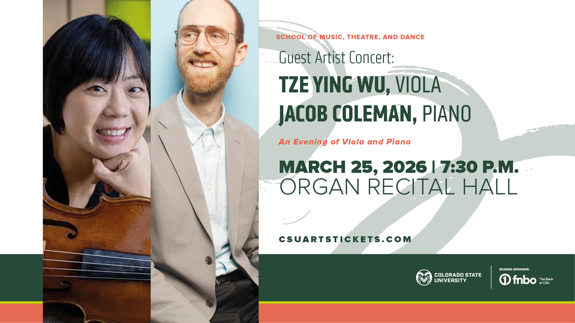 <em>Guest Artist Concert</em>: Tze Ying Wu, Viola and Jacob Coleman, Piano / FREE