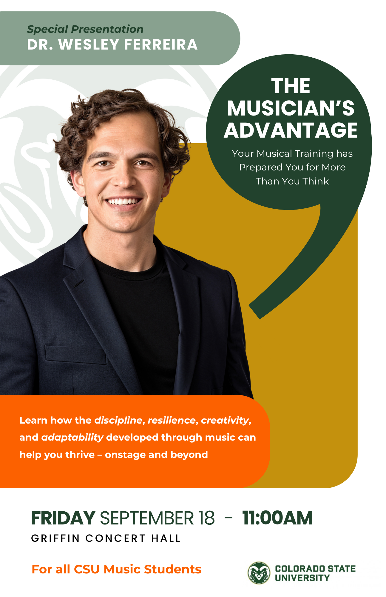Special Presentation: Dr. Wesley Ferreira, <em>The Musician's Advantage</em>