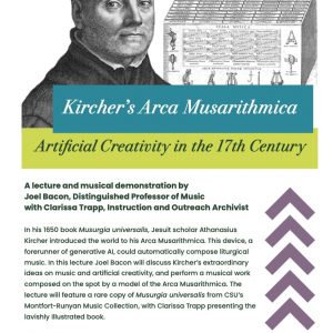 Lecture and Music Demonstration: <em>Kircher’s Arca Musarithmica -Artificial Creativity in the 17th Century</em>
