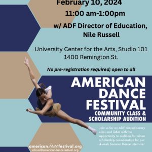 Masterclass: American Dance Festival Director of Education, Nile Russell