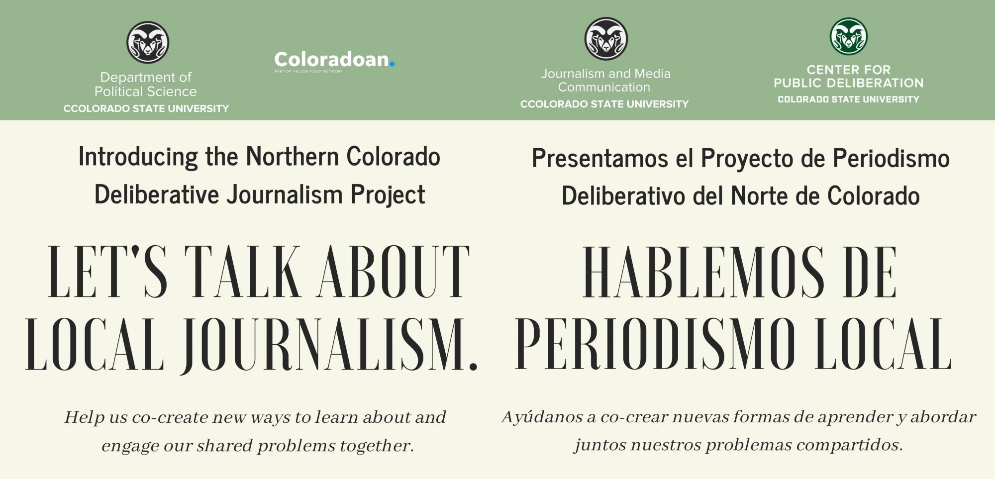 Northern Colorado Deliberative Journalism Project, Spring 2022 events
