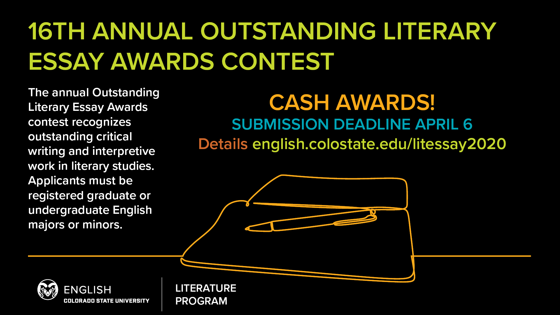 Submission Deadline: Outstanding Literary Essay Awards