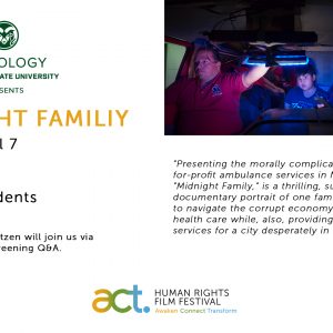 Sociology presents Colorado premiere of <I> Midnight Family </I> at ACT Film Festival