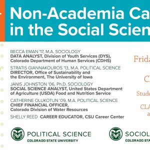M.A. and Ph.D. Alumni Panel: Non-Academia Careers in the Social Sciences