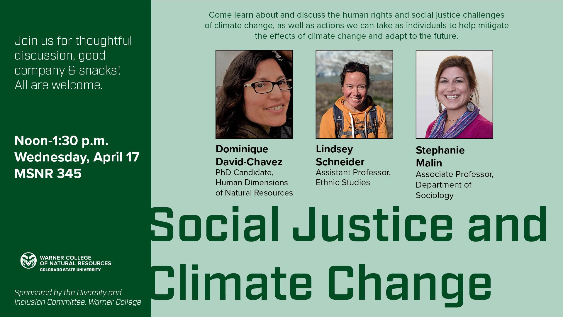 Social Justice and Climate Change Seminar