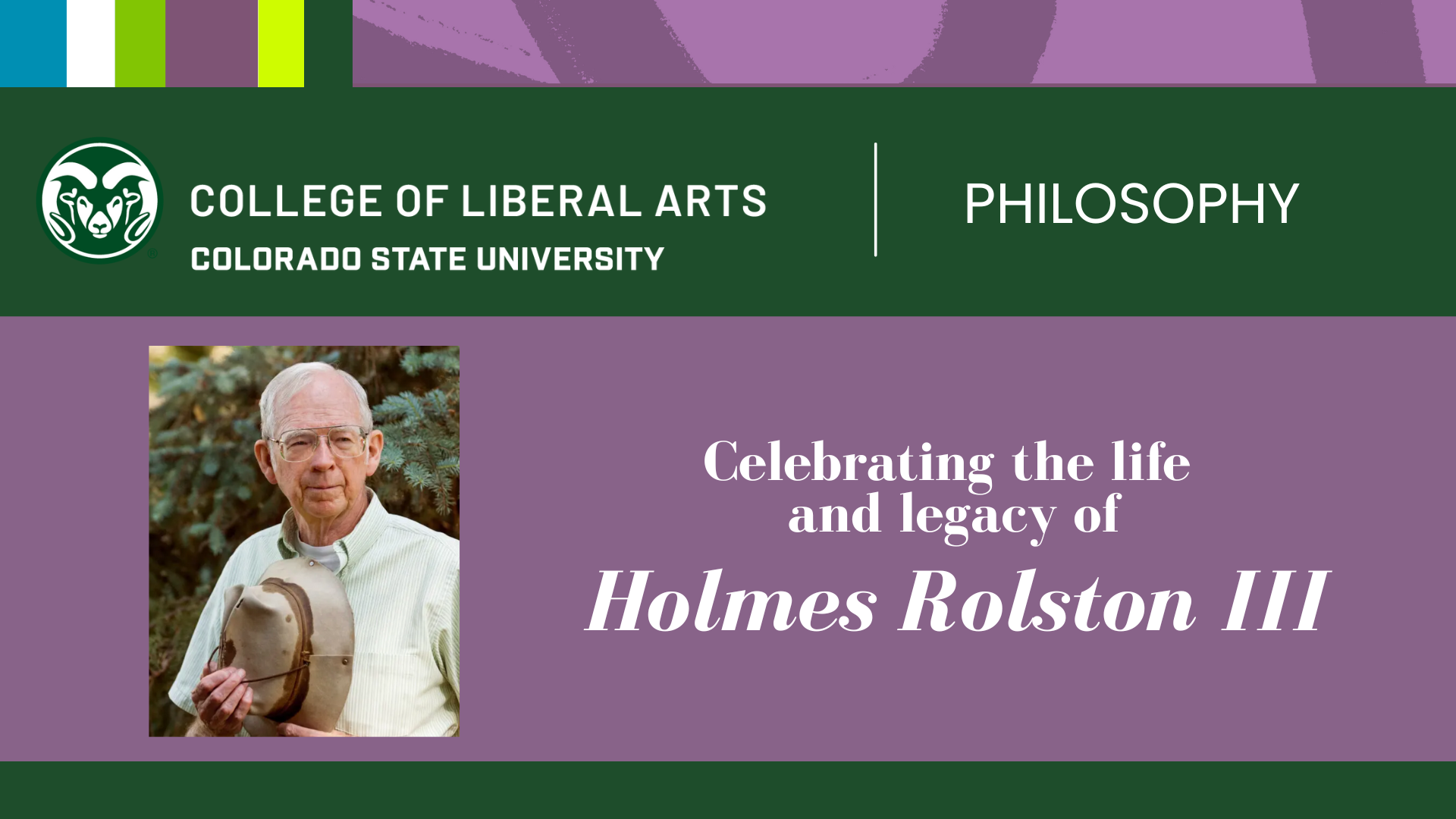 CSU Memorial for Holmes Rolston III