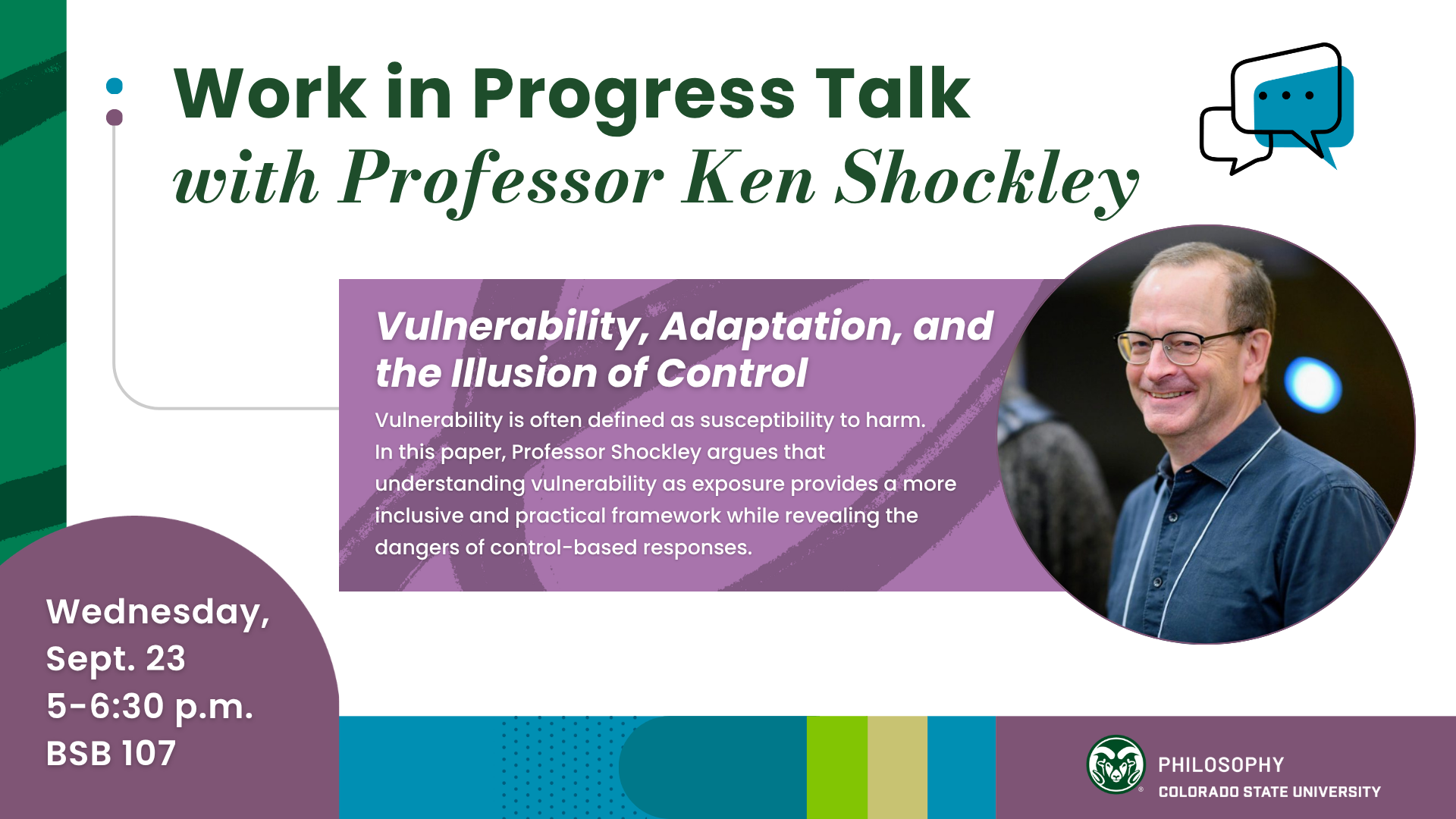 Vulnerability, Adaptation, and the Illusion of Control: Work in Progress Talk by Ken Shockley