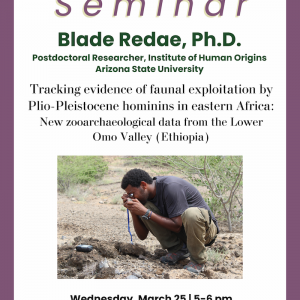Guest Lecture: Blade Redae, Ph.D