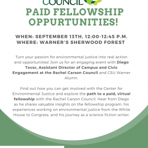 Career Talk with Center for Environmental Justice and Rachel Carson Council