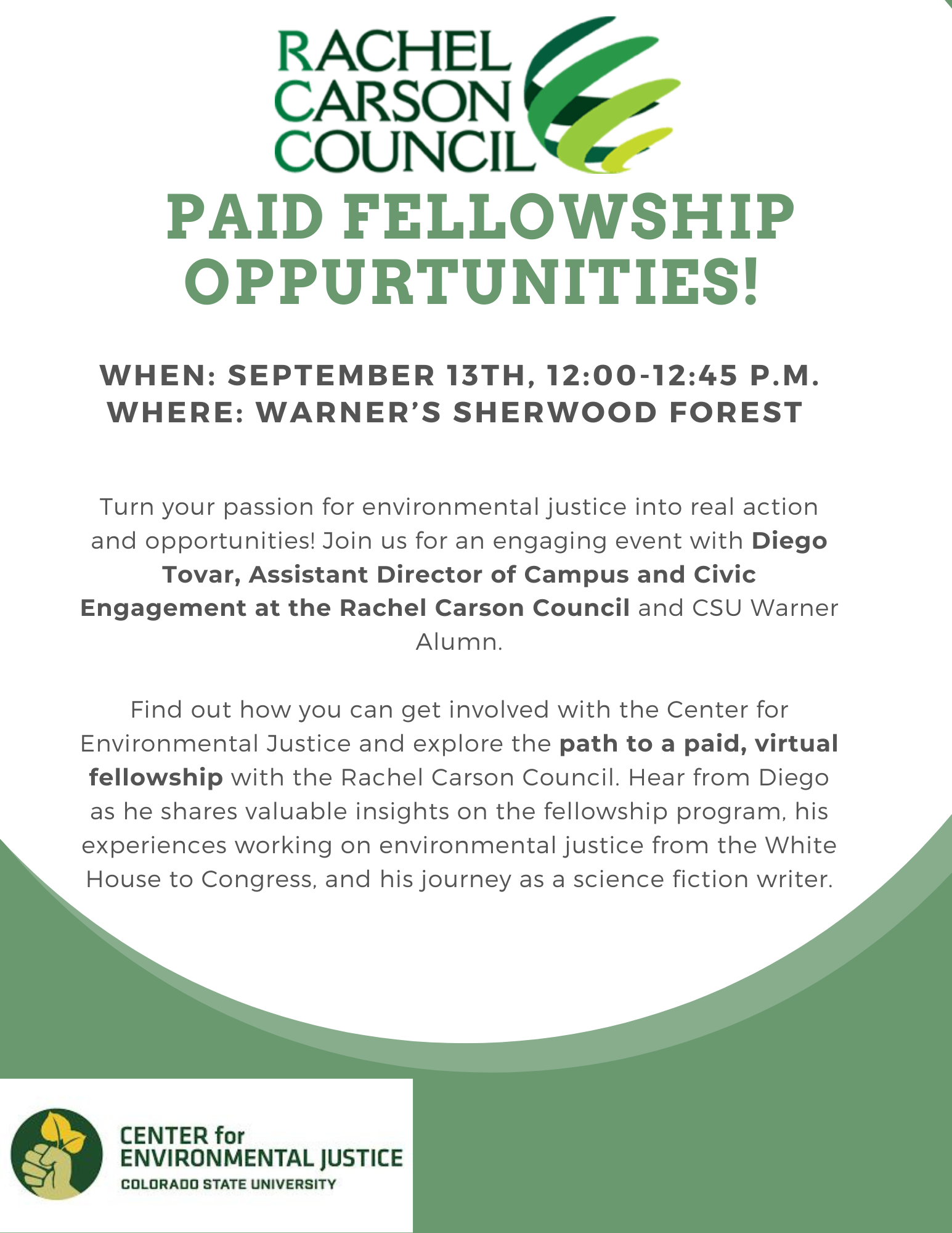 Career Talk with Center for Environmental Justice and Rachel Carson Council