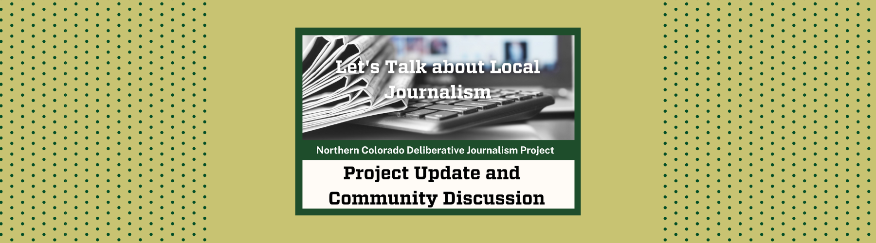 Deliberative Journalism Project community update 1 on Zoom